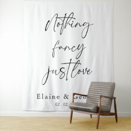 Nichts Extravagant nur Liebe Hochzeit Foto Hinterg Wandteppich