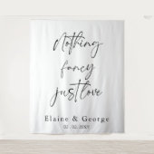 Nichts Extravagant nur Liebe Hochzeit Foto Hinterg Wandteppich (Vorderseite)