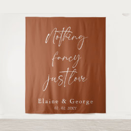 Nichts Extravagant nur Liebe Hochzeit Foto Hinterg Wandteppich