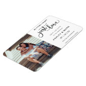 Nichts Extravagant nur Liebe Hochzeit Foto Rettete Magnet (Linke Seite)