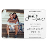 Nichts Extravagant nur Liebe Hochzeit Foto Rettete Magnet (Horizontal)