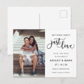 Nichts Extravagant nur Liebe Hochzeit Foto Rettete Postkarte (Vorne/Hinten)