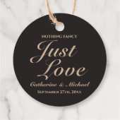 Nichts Extravagant nur Liebe Hochzeit Geschenkanhänger (Rückseite)