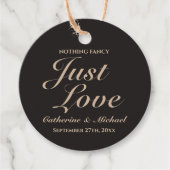 Nichts Extravagant nur Liebe Hochzeit Geschenkanhänger (Vorderseite)