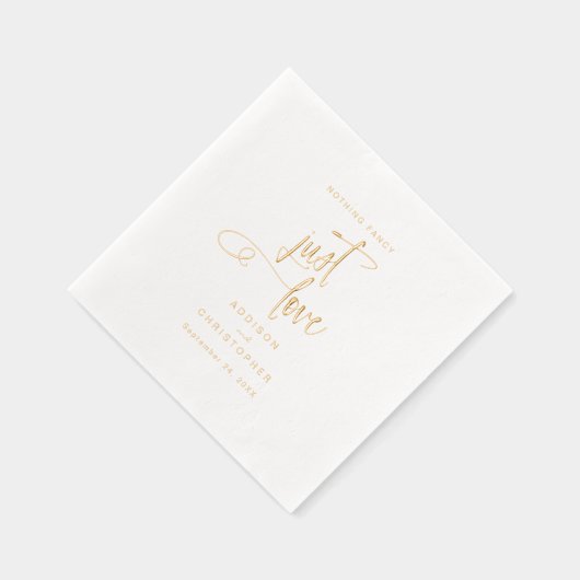 Nichts Extravagant nur Liebe Hochzeit Gold Servietten Mit Folie (Rechts)