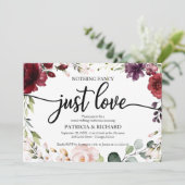 Nichts Extravagant nur Liebe Hochzeit Rezeption Bu Einladung (Stehend Vorderseite)