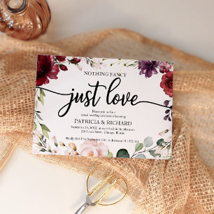 Nichts Extravagant nur Liebe Hochzeit Rezeption Bu Einladung