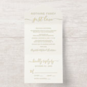 Nichts Extravagant nur Liebe Hochzeit Rezeption Cr All-in-One-Einladung (Innenseite)