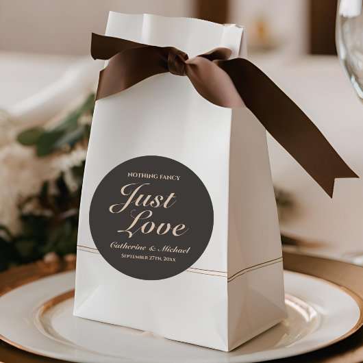 Nichts Extravagant nur Liebe Hochzeit Runder Aufkleber