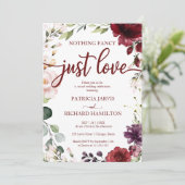 Nichts Extravagant nur Liebe Hochzeit rustikalen C Einladung (Stehend Vorderseite)