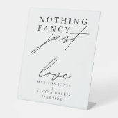 Nichts Extravagant nur Liebe Hochzeit Sockelschild (Vorderseite)