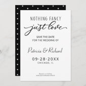 Nichts Extravagant nur Liebe Hochzeit speichern da Einladung (Vorne/Hinten)