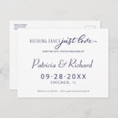 Nichts Extravagant nur Liebe Hochzeit speichern da Postkarte (Vorne/Hinten)