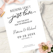 Nichts Extravagant nur Liebe Hochzeit speichern da Postkarte
