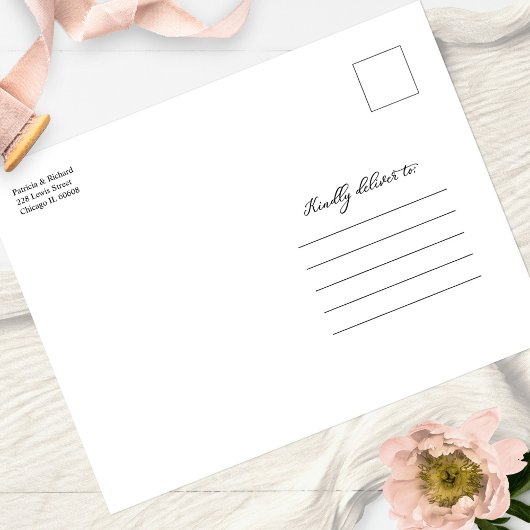 Nichts Extravagant nur Liebe Hochzeit speichern da Postkarte