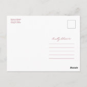 Nichts Extravagant nur Liebe Hochzeit speichern da Postkarte (Rückseite)