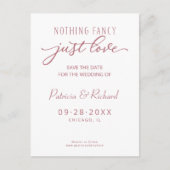 Nichts Extravagant nur Liebe Hochzeit speichern da Postkarte (Vorderseite)