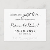 Nichts Extravagant nur Liebe Hochzeit speichern da Postkarte (Vorderseite)