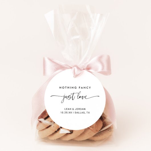 Nichts Extravagant nur Liebe Hochzeit Umschlag Auf Runder Aufkleber