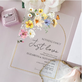 Nichts Extravagant nur Liebe | Hochzeit von Wildbl Acryleinladungen
