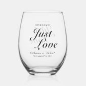 Nichts Extravagant nur Liebe Hochzeit Weinglas Ohne Stiel (Vorderseite)