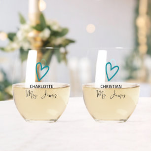 Nichts Extravagant nur Liebe Hochzeit Weinglas Ohne Stiel