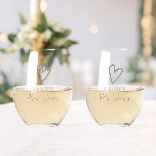 Nichts Extravagant nur Liebe Hochzeit Weinglas Ohne Stiel