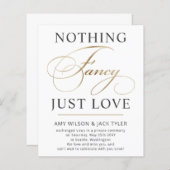 Nichts Extravagant nur Liebe Hochzeitsankündigung (Vorne/Hinten)