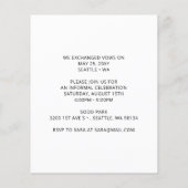 Nichts Extravagant nur Liebe Hochzeitsankündigung (Rückseite)