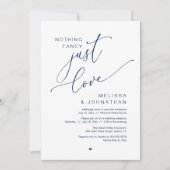 Nichts Extravagant, nur Liebe, Hochzeitsempfang Einladung (Vorderseite)