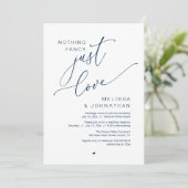 Nichts Extravagant, nur Liebe, Hochzeitsempfang Einladung (Stehend Vorderseite)
