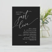 Nichts Extravagant, nur Liebe, Hochzeitsempfang Einladung (Stehend Vorderseite)