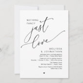 Nichts Extravagant, nur Liebe, Hochzeitsempfang Einladung (Vorderseite)