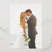 Nichts Extravagant nur Liebe Hochzeitsempfang Folieneinladung (Rückseite)