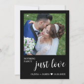 Nichts Extravagant nur Liebe Hochzeitsempfang Foto Einladung (Vorderseite)