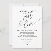 Nichts Extravagant, nur Liebe, Hochzeitsempfang Pa Einladung (Vorderseite)