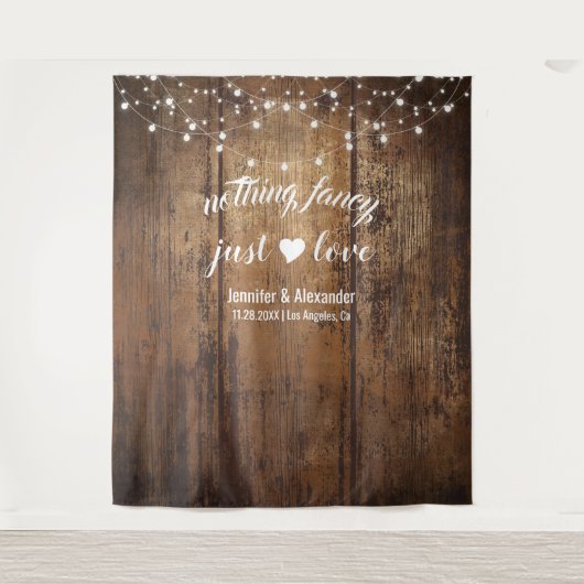 Nichts Extravagant nur Liebe Hochzeitsempfang Wandteppich (Vorderseite)