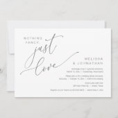 Nichts Extravagant, nur Liebe, Hochzeitsessen Einladung (Vorderseite)