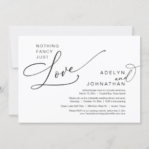 Nichts Extravagant, nur Liebe, Hochzeitsessen Einladung