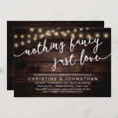 Nichts Extravagant, nur Liebe, Hochzeitsessen Einladung (Vorne/Hinten)