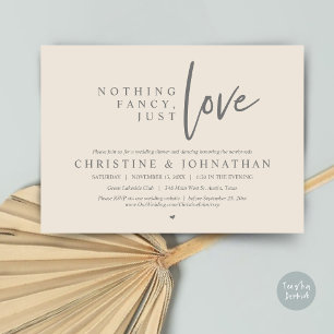 Nichts Extravagant, nur Liebe, Hochzeitsessen Einladung