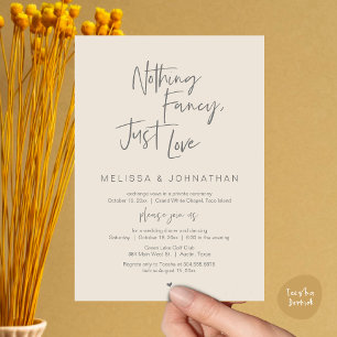 Nichts Extravagant, nur Liebe, Hochzeitsessen Einladung