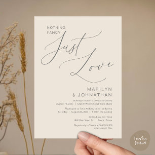 Nichts Extravagant, nur Liebe, Hochzeitsessen Einladung