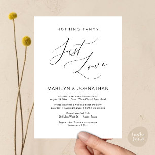 Nichts Extravagant, nur Liebe, Hochzeitsessen Einladung