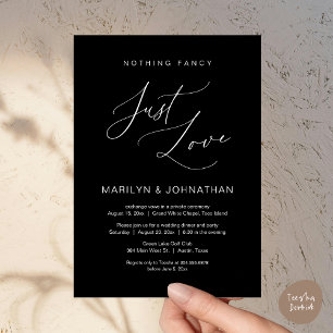 Nichts Extravagant, nur Liebe, Hochzeitsessen Einladung