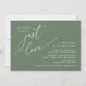 Nichts Extravagant, nur Liebe, Hochzeitsessen Einladung (Vorderseite)