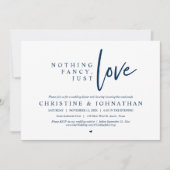 Nichts Extravagant, nur Liebe, Hochzeitsessen Einladung (Vorderseite)
