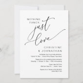Nichts Extravagant, nur Liebe, Hochzeitsessen Einladung (Vorderseite)