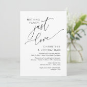 Nichts Extravagant, nur Liebe, Hochzeitsessen Einladung (Stehend Vorderseite)