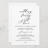 Nichts Extravagant, nur Liebe, Hochzeitsessen Einladung (Vorne/Hinten)